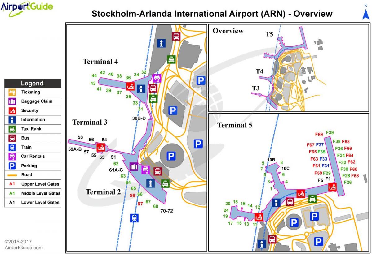 Ստոկհոլմի օդանավակայան арланда քարտեզի վրա