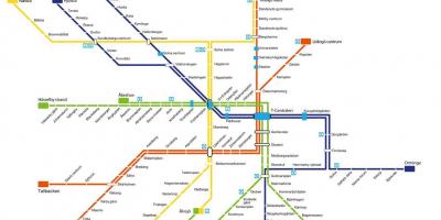 Քարտեզ Ստոկհոլմում մետրոպոլիտենի արվեստ