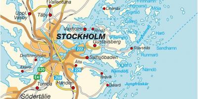 Ստոկհոլմ, Շվեդիա քաղաքի քարտեզի վրա 